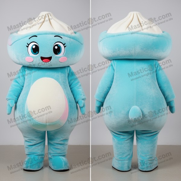 Cyan Steaming Dim Sum Mascot - Masticot.com