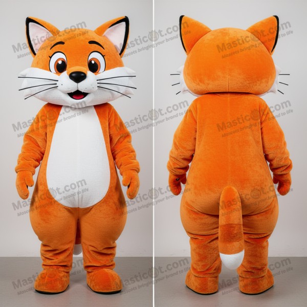 Orange playful bobcat mascot - Masticot.com