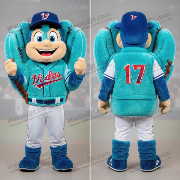 Blå Padded Baseballhanske Maskot - Masticot.com