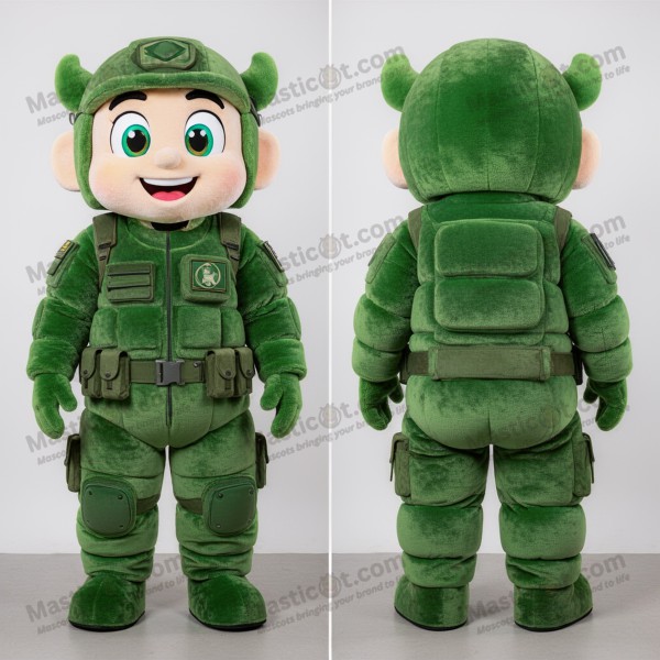 Mascotă para commando verde smarald, cu umeri lați -