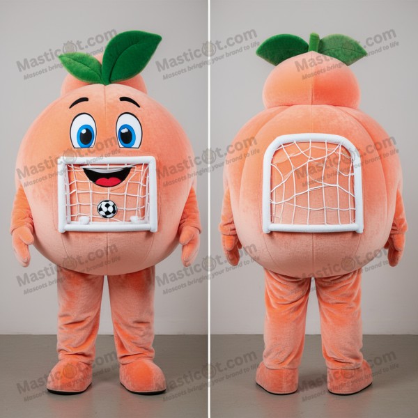 Peach green soccer goal mascot - Masticot.com