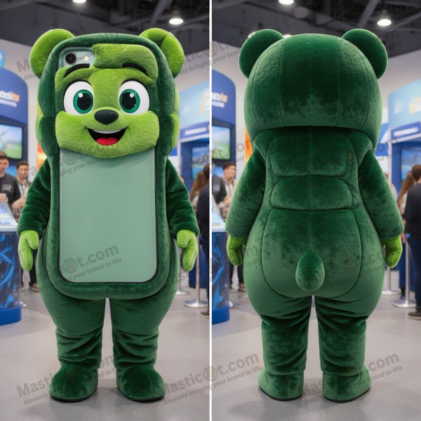 Forest Green Velvety Phone Mascot - Masticot.com