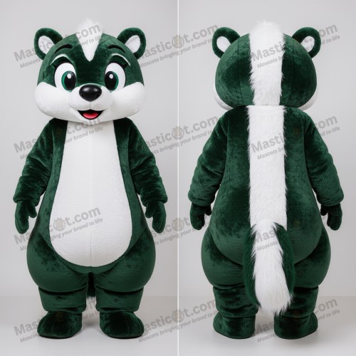 Verspielte Waldgrün-Skunk-Maskottchen - Masticot.com