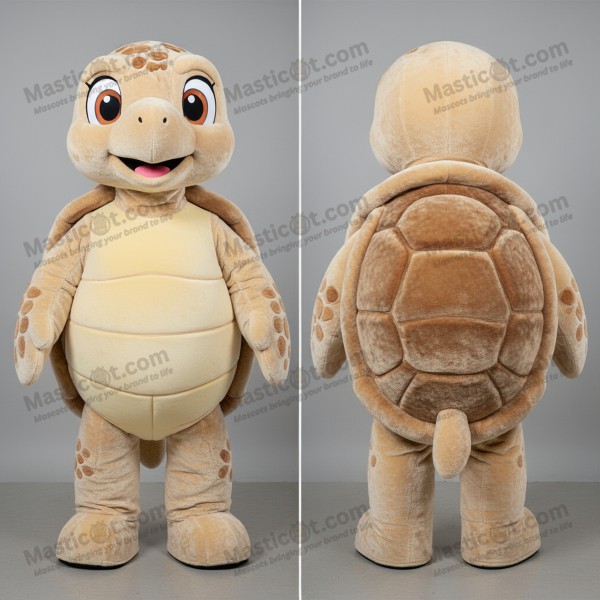 Beige plush sea turtle mascot - Sea Turtle - Masticot.com