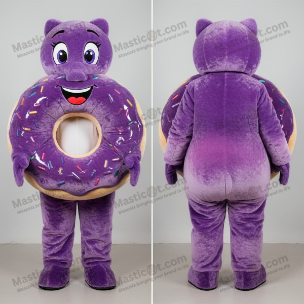 Mascarón de donut morado aterciopelado - Masticot.com