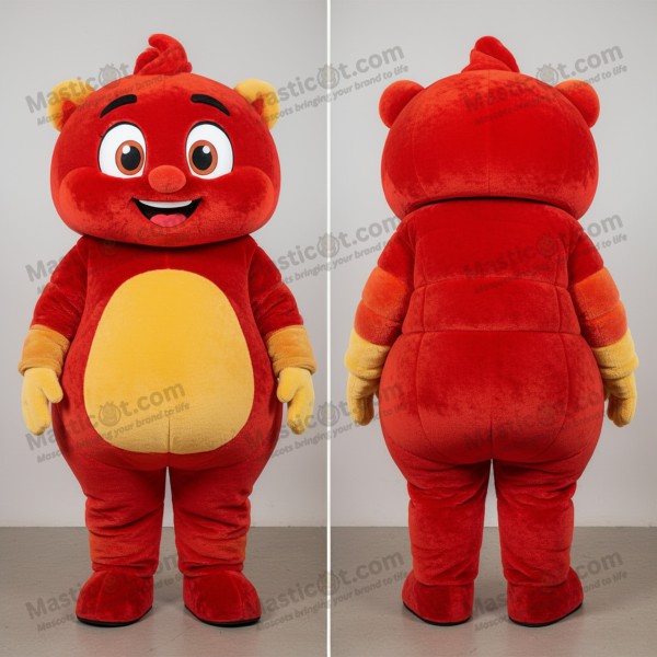 Mascota redonda carmesí de tikka masala - Masticot.com