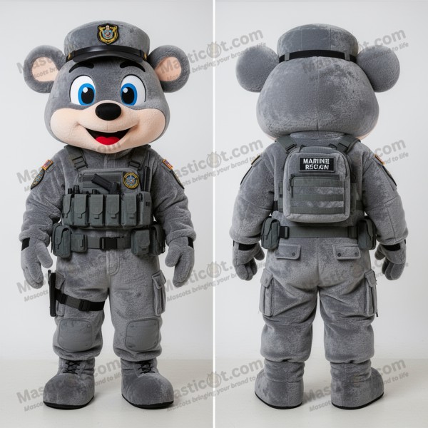 Mascotă Marine Recon elegantă, gri - Masticot.com