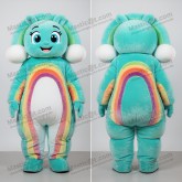 Tyrkysový sametový duhový maskot - Duha - MASTICOT_6214 - Masticot.com