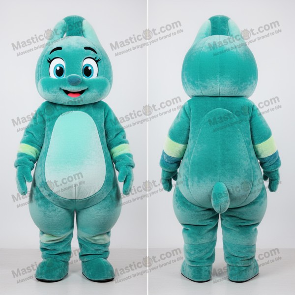 Teal plush aglet mascot - Masticot.com