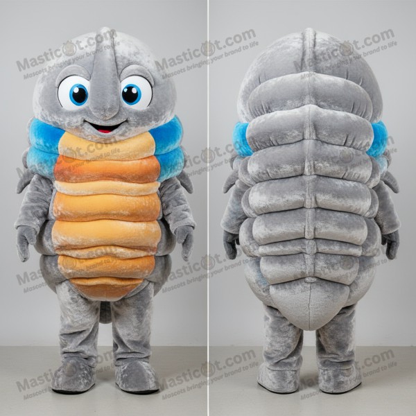 Silver velvety trilobite mascot - Masticot.com