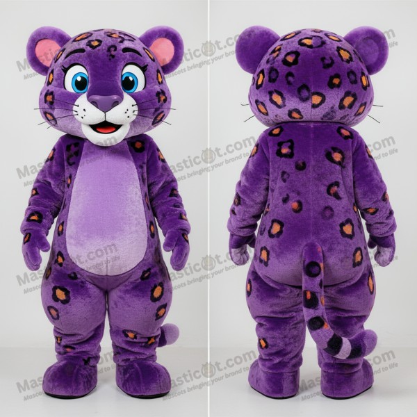 Purple vibrant leopard mascot - Masticot.com