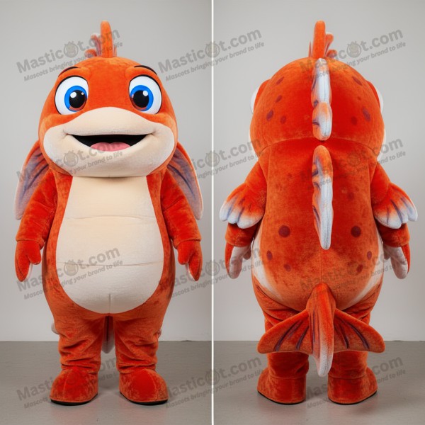 Rust orange playful cod mascot - Masticot.com