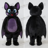 Ebony Velvety Cartoon Bat Mascot - Masticot.com