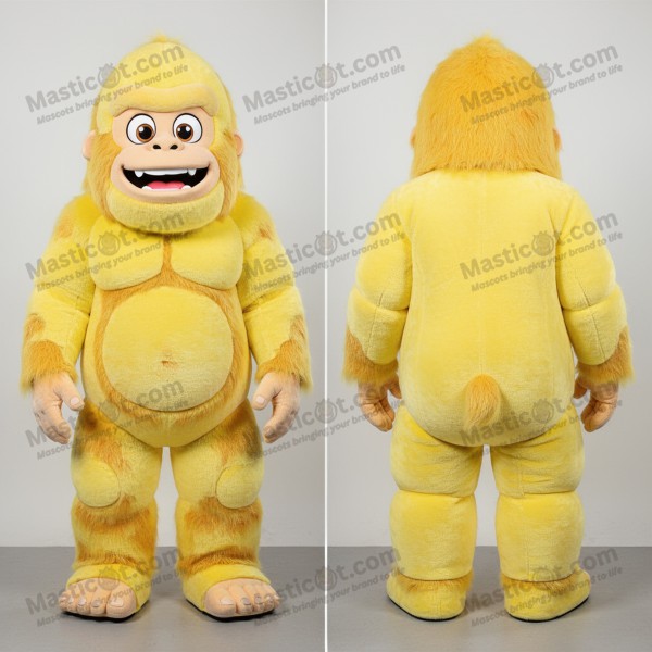 Lemon Yellow Cocktail Sasquatch Mascot - Masticot.com