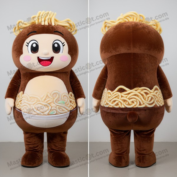 Gouden bruine troostende ramen mascotte - Masticot.com