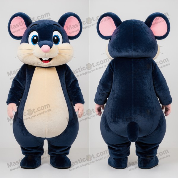 Navyblauer Samt-Dormaus-Maskottchen - Masticot.com