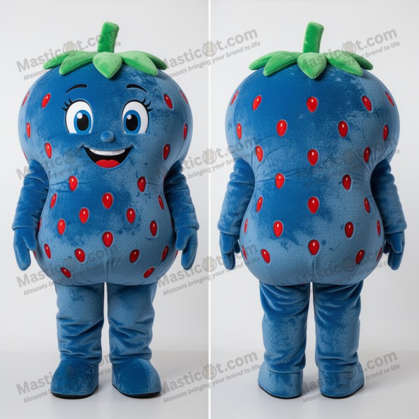 Vibrant red rounded strawberry mascot - Masticot.com