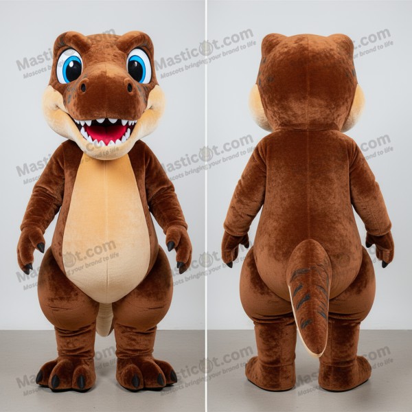 Brown velvety deinonychus mascot - Masticot.com