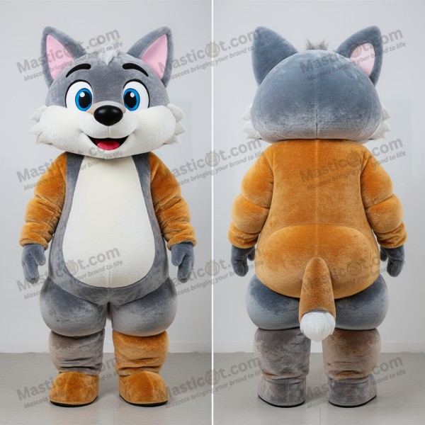 Tan velvety say wolf mascot - Masticot.com