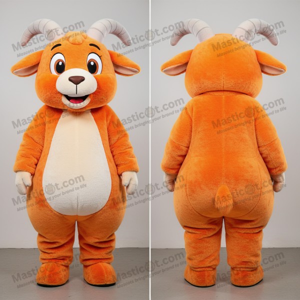 Costum de capră angora ruginie și pufoasă - Masticot.com