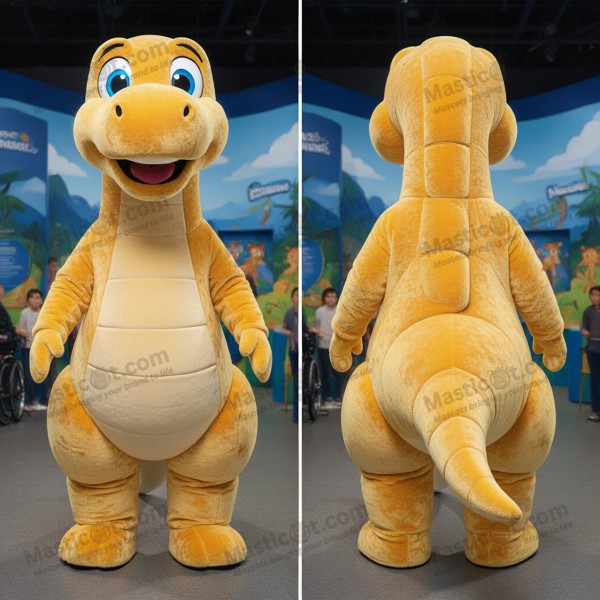 Zlatý diplodok s širokými rameny – maskot - Masticot.com