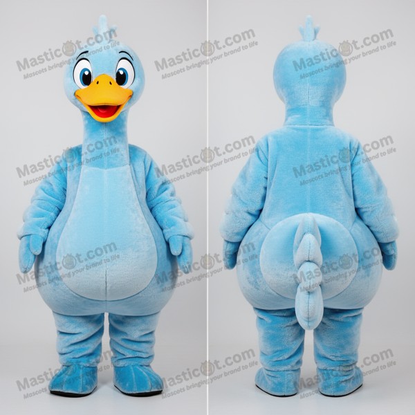 Sky blue graceful swans mascot - Masticot.com