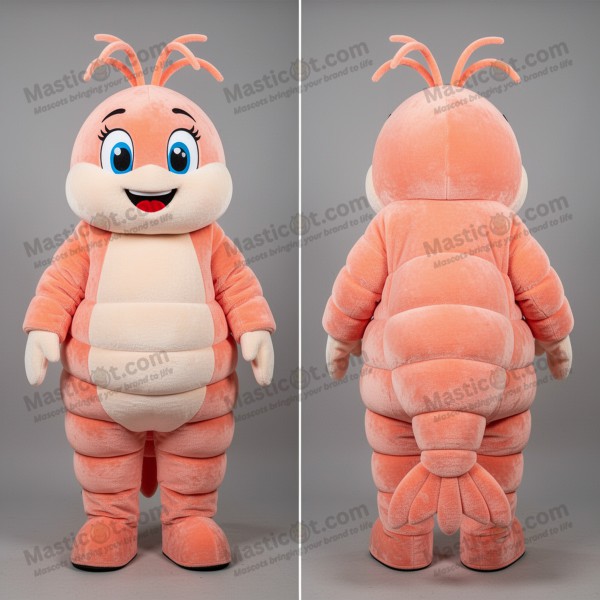 Peach velvety shrimp scampi mascot - Masticot.com