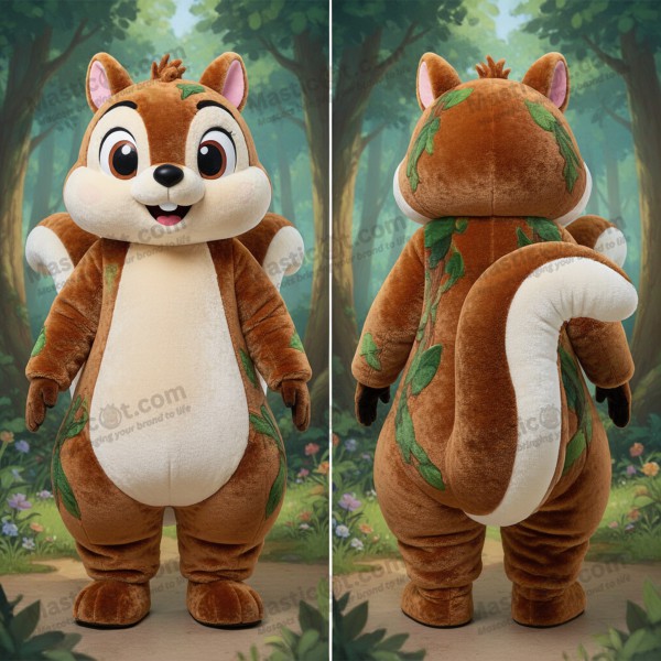 Forest green playful flying squirrel mascot - Masticot.com