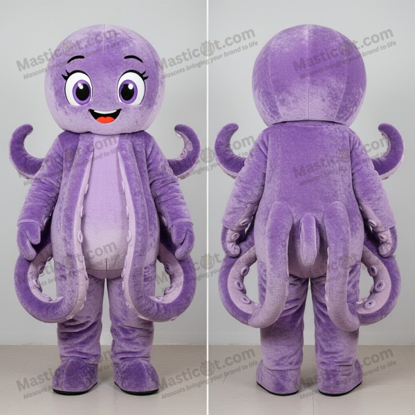 Lavender plush kraken mascot - Masticot.com