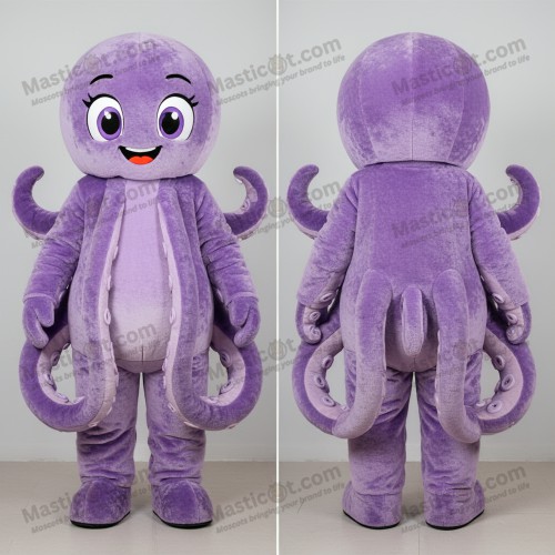 Lavendelplush-bläckfiskmaskot - Kraken - MASTICOT_6323 - Masticot.com