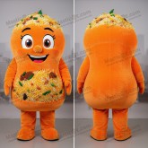 Orange fluffy biryani mascot - Masticot.com