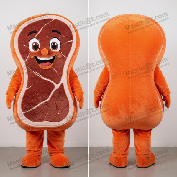 Burnt Orange Ribbed Steak Mascot - Masticot.com