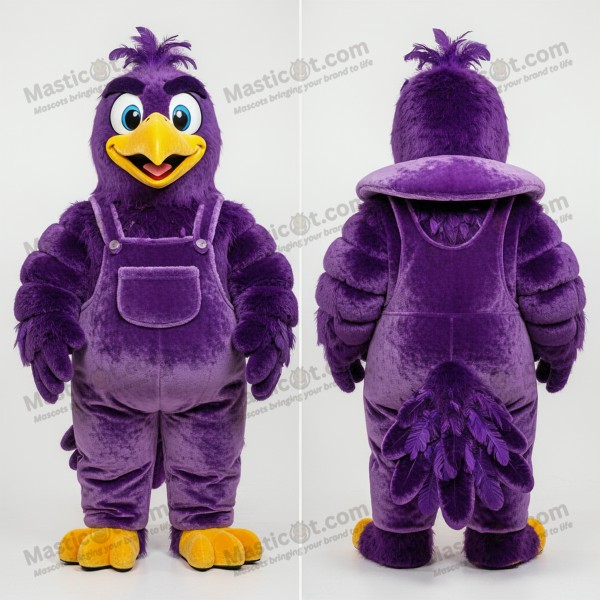 Velvet purple majestic eagle mascot - Masticot.com
