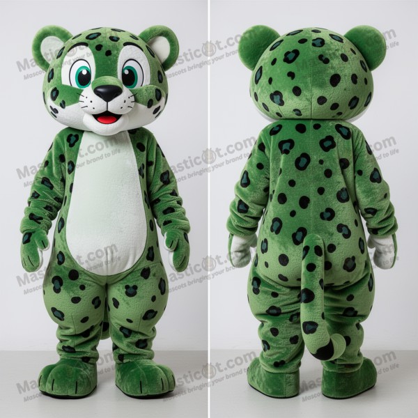 Velvety lime cheetah mascot - Masticot.com