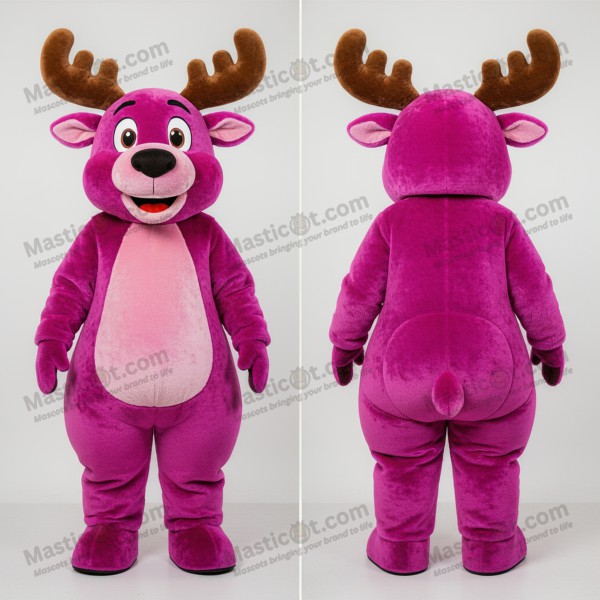 Disfraz de alce de terciopelo magenta - Masticot.com