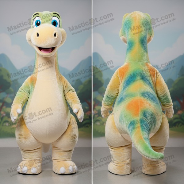 Kremmyk, fløyelsmyk brakiosaurus maskot - Masticot.com