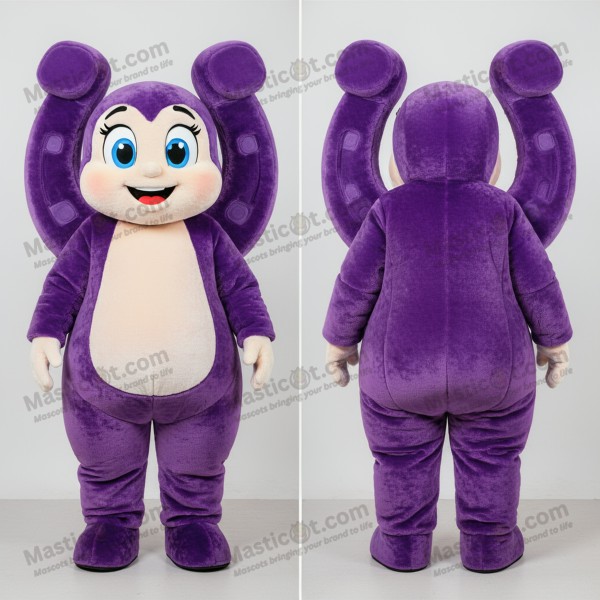 Fel paarse hoefijzer mascotte - Masticot.com