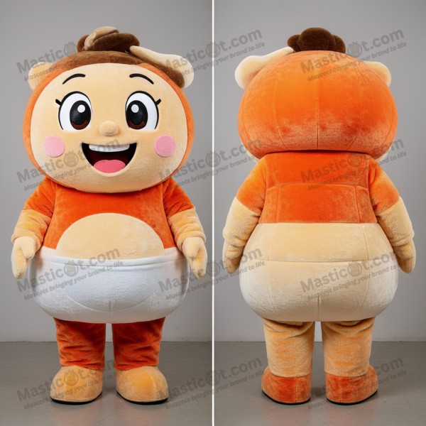 Krembeige svirrende misosuppe-maskot - Masticot.com