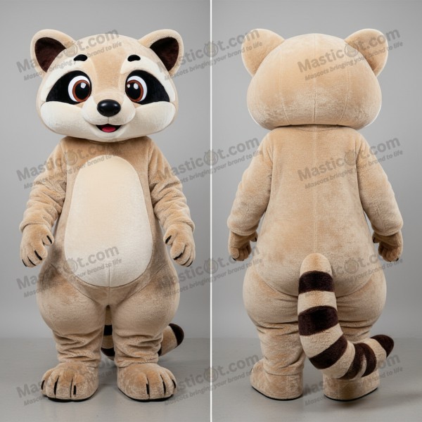 Velvety beige civet mascot - Masticot.com