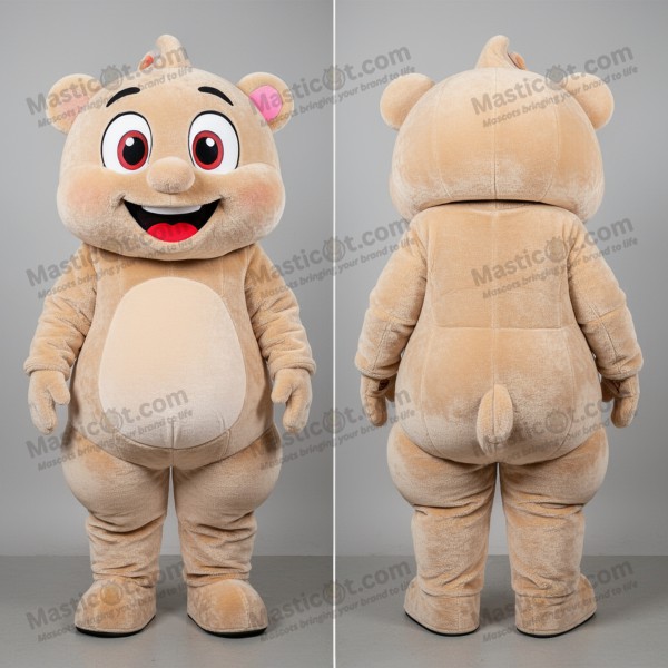 Beige Cream Velvety Ceviche Mascot - Masticot.com