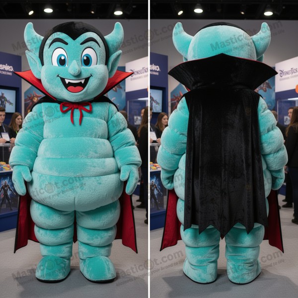 Vampýrská maskotka v tyrkysovém stylu - Masticot.com