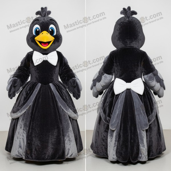 Charcoal Velvety Dove Mascot - Masticot.com
