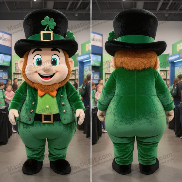 Grønn Plysj Leprechaunlue Masketil - Masticot.com