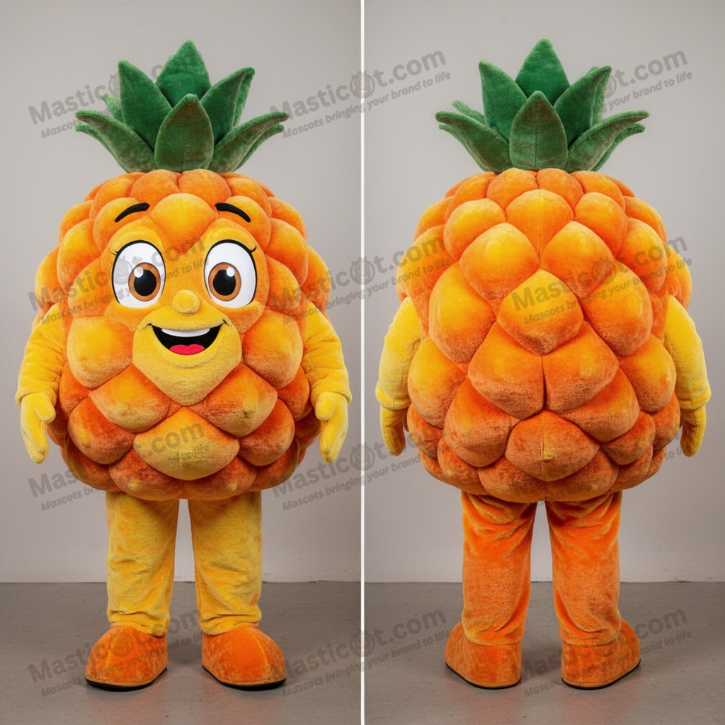 Golden Plush Cartoon Raspberry Mascot - Masticot.com