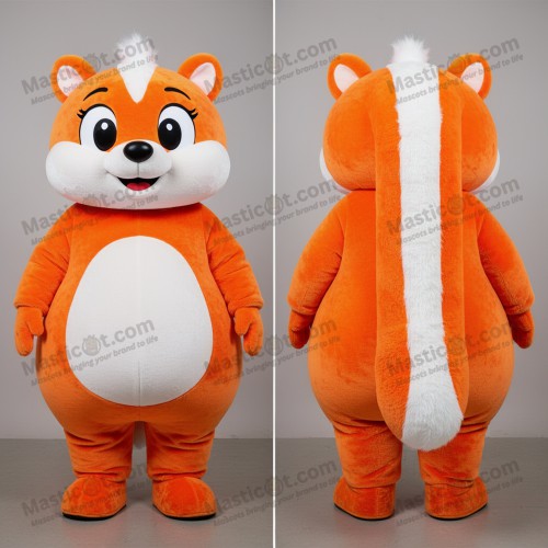 Rust orange rounded skunk mascot - Masticot.com
