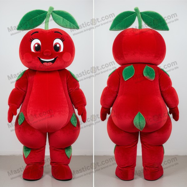 Crimson Plush Rounded Cherry Mascot - Masticot.com
