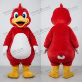 Karmijnrode fluweelzachte gans mascotte - Masticot.com