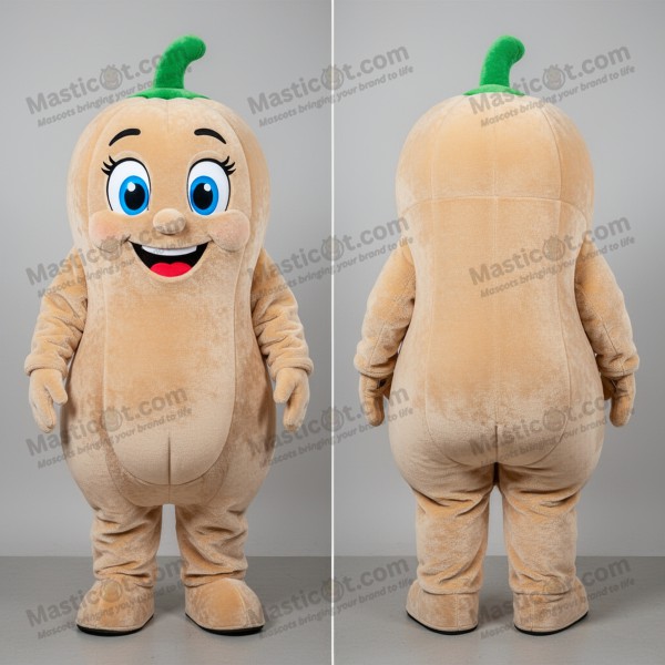 Beige Rounded Pepper Mascot - Masticot.com