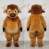 Gylden Fløjlsblød Bison Maskot - Masticot.com