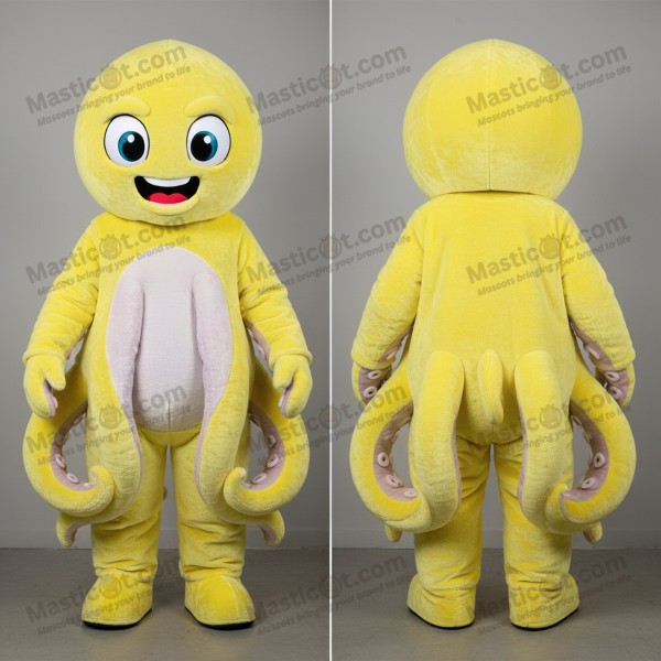 Lemon Yellow Padded Kraken Mascot - Masticot.com